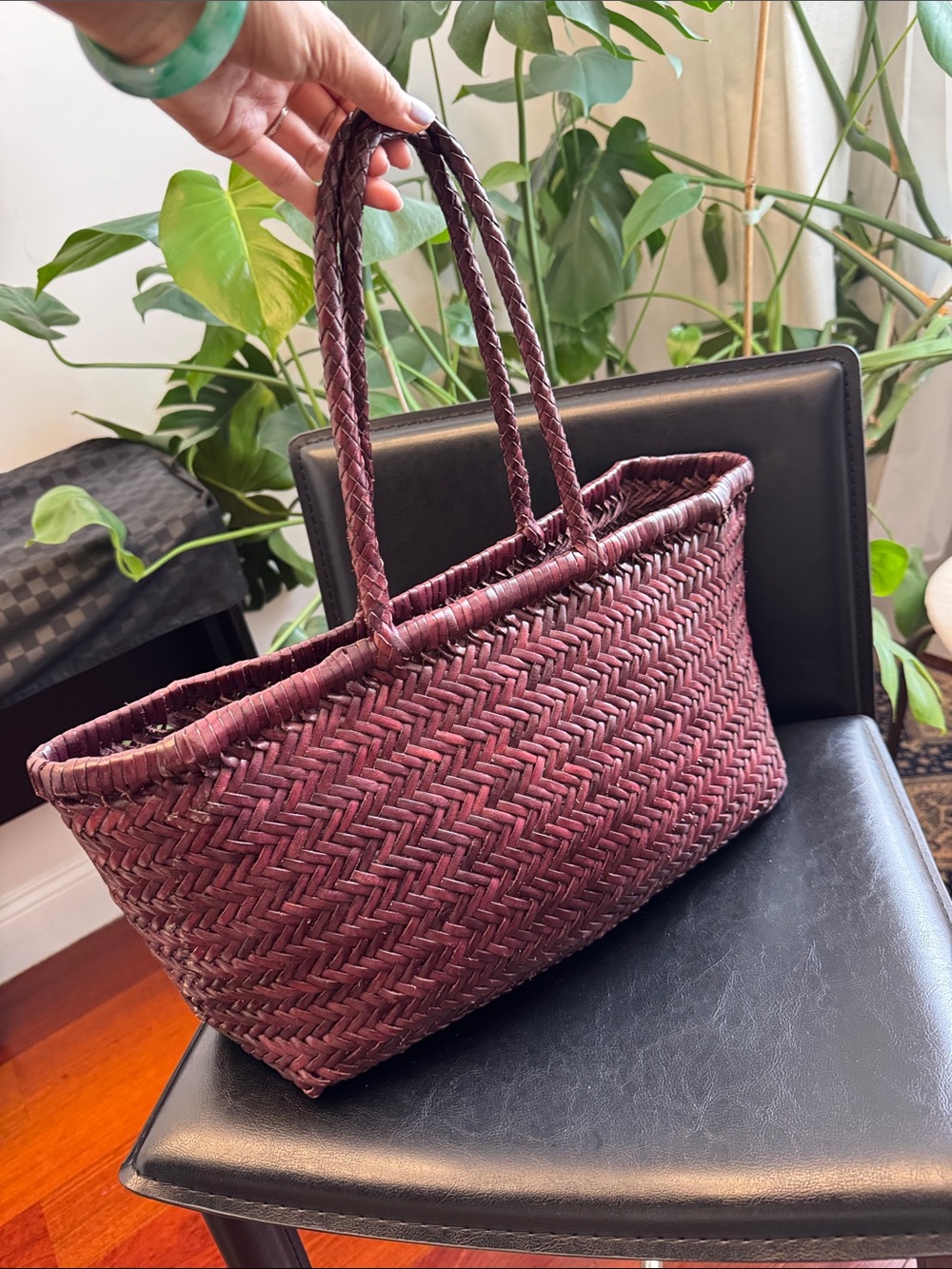 Dragon Diffusion Handwoven Tripple Jump Big Tote - Picture 3 of 6